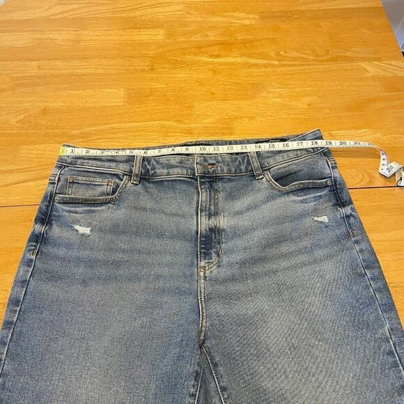 Joe Fresh + High Rise Straight Leg Medium Wash Jeans Denim Womens 16, 28' Inseam - Picture 11 of 16